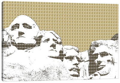 Rushmore - Gold Canvas Art Print - George Washington