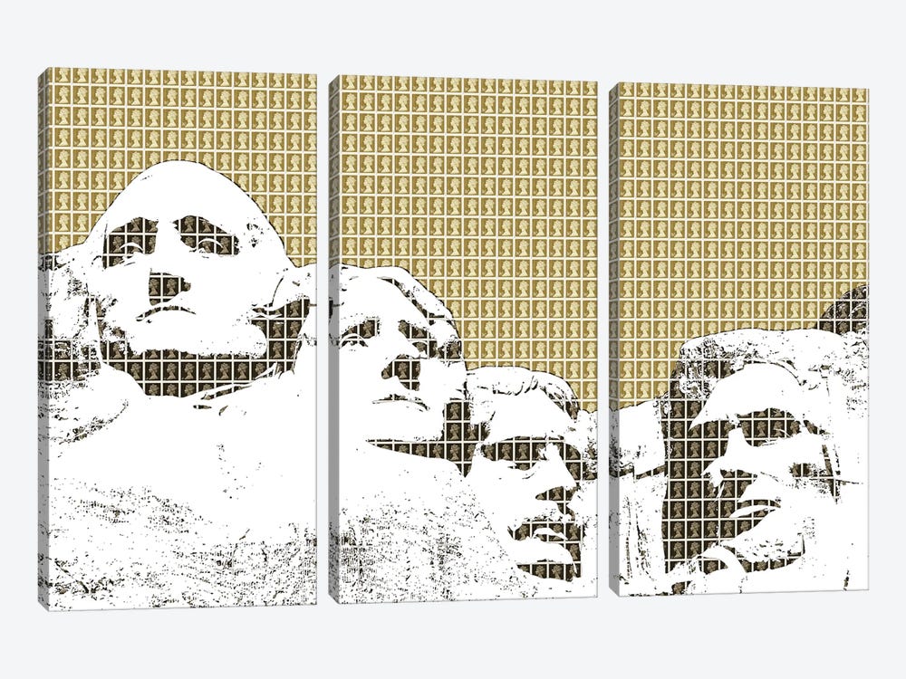 Rushmore - Gold by Gary Hogben 3-piece Art Print