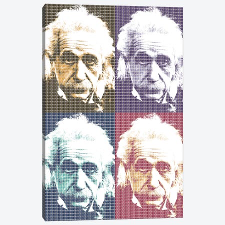 Einstein X 4 Canvas Print #GHO13} by Gary Hogben Canvas Artwork