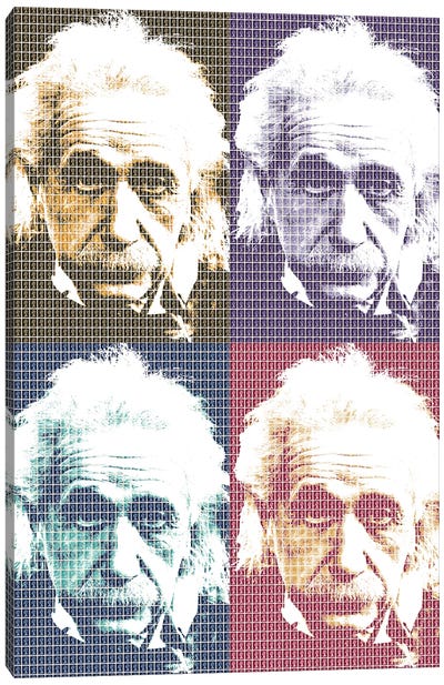 Einstein X 4 Canvas Art Print - Inventor & Scientist Art