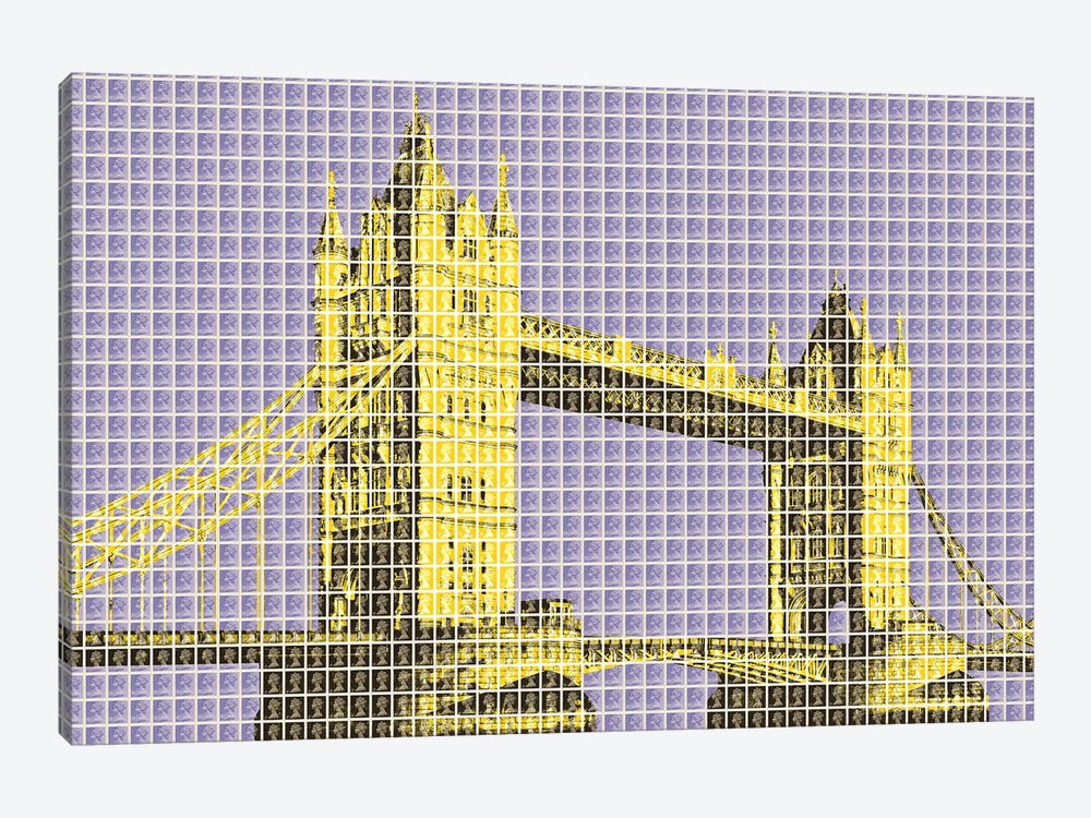 Tower Bridge - Violet by Gary Hogben 1-piece Canvas Artwork