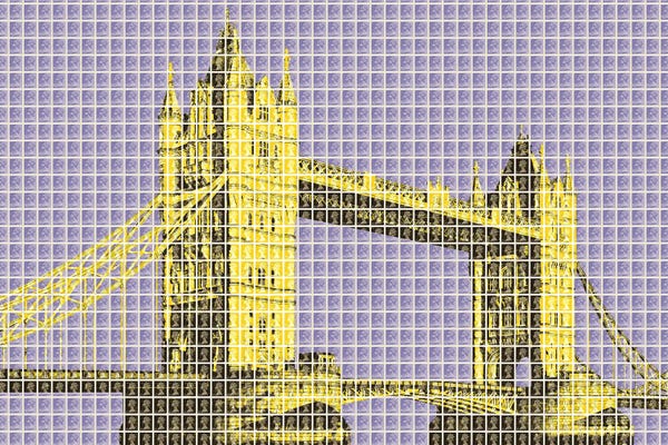 Gary Hogben: Tower Bridge - Violet by Gary Hogben