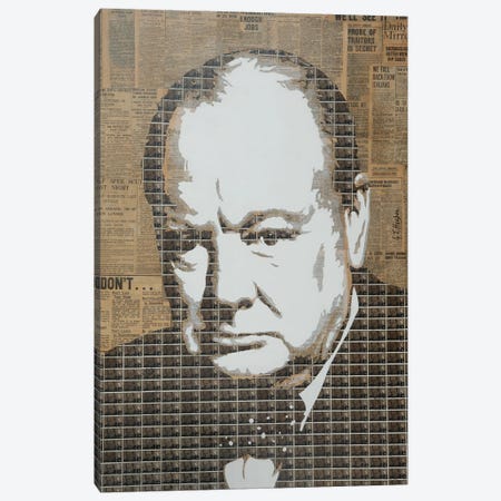 Churchill - We're See It Through Canvas Print #GHO147} by Gary Hogben Canvas Art