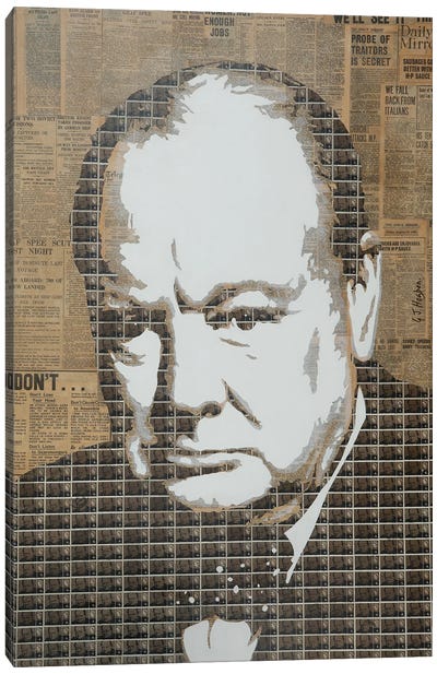 Churchill - We're See It Through Canvas Art Print - Winston Churchill
