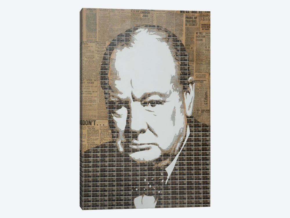 Churchill - We're See It Through by Gary Hogben 1-piece Canvas Print