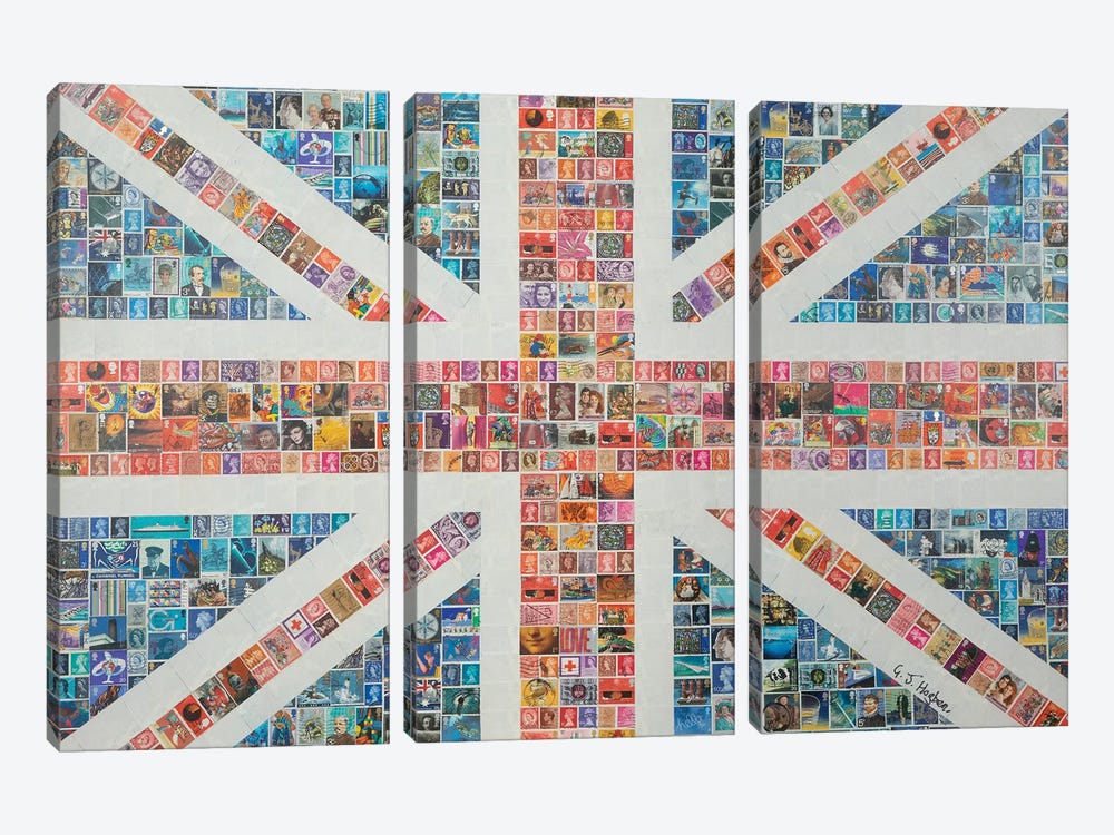 The Union Jack by Gary Hogben 3-piece Canvas Art Print