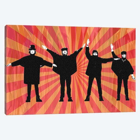 Beatles Help II Red Canvas Print #GHO162} by Gary Hogben Canvas Art Print