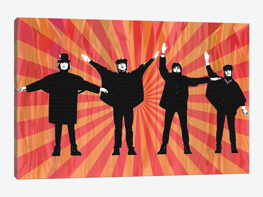 Beatles Help II Red by Gary Hogben 1-piece Canvas Artwork