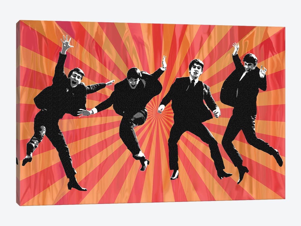 Beatles Jump II Red by Gary Hogben 1-piece Canvas Wall Art
