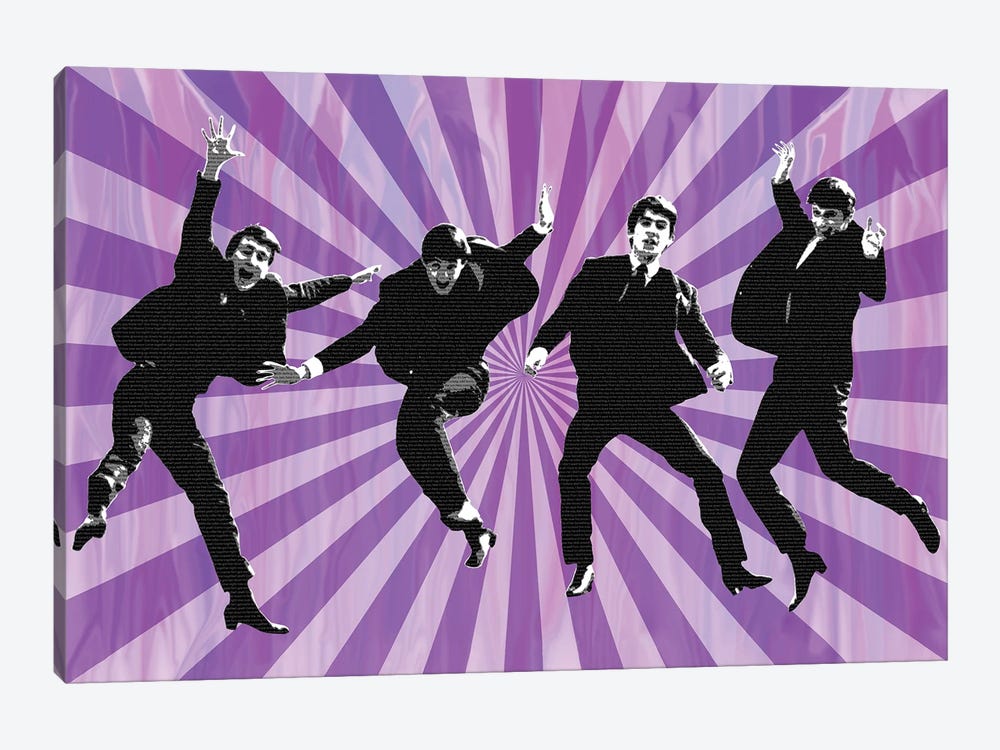 Beatles Jump II Purple by Gary Hogben 1-piece Canvas Print
