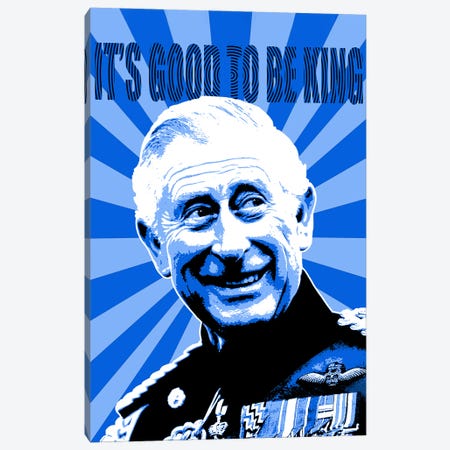It's Good To Be King - Blue Canvas Print #GHO180} by Gary Hogben Canvas Art Print