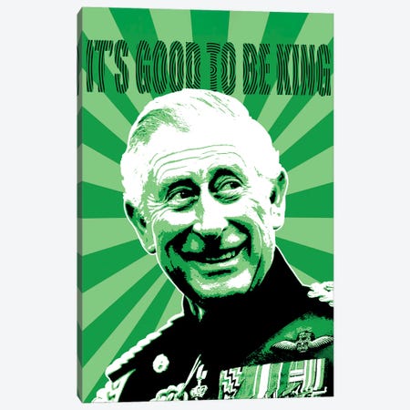 It's Good To Be King - Green Canvas Print #GHO181} by Gary Hogben Canvas Print