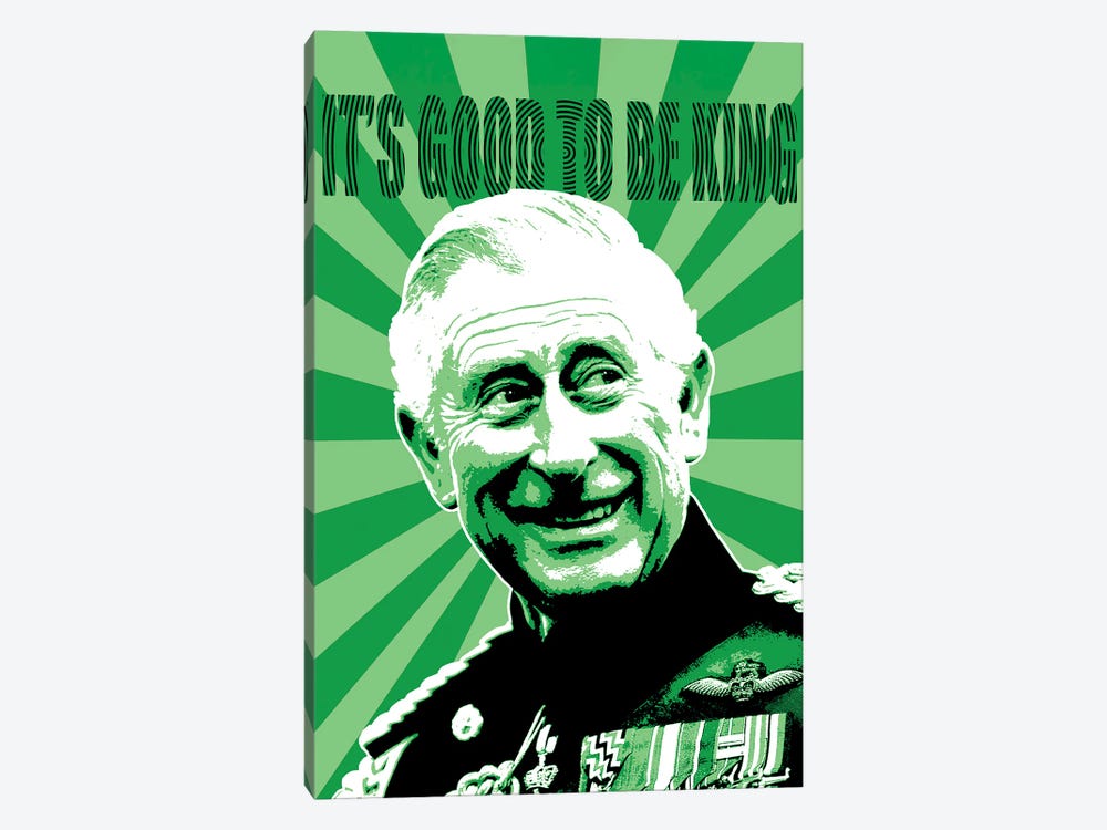 It's Good To Be King - Green by Gary Hogben 1-piece Art Print