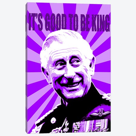 It's Good To Be King - Purple Canvas Print #GHO182} by Gary Hogben Canvas Art Print