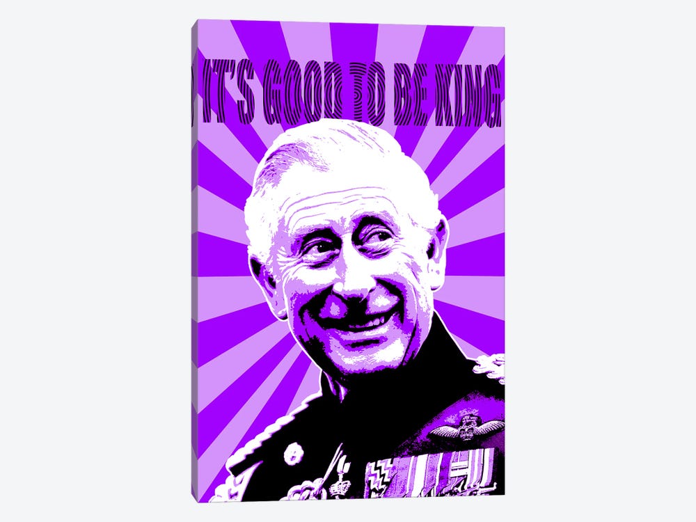 It's Good To Be King - Purple by Gary Hogben 1-piece Canvas Art