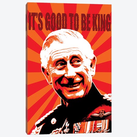 It's Good To Be King - Red Canvas Print #GHO183} by Gary Hogben Canvas Print