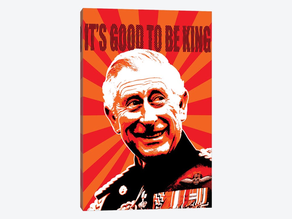 It's Good To Be King - Red by Gary Hogben 1-piece Art Print