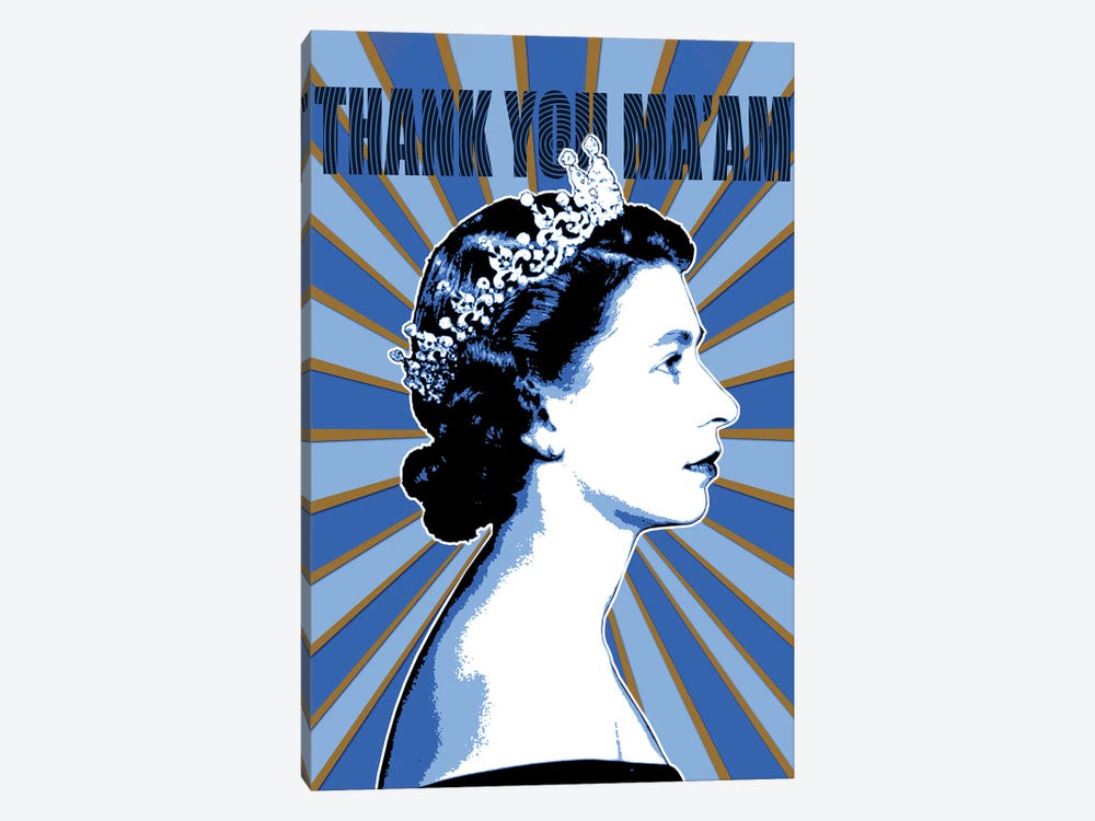Thank You Ma'am - Blue by Gary Hogben 1-piece Canvas Wall Art