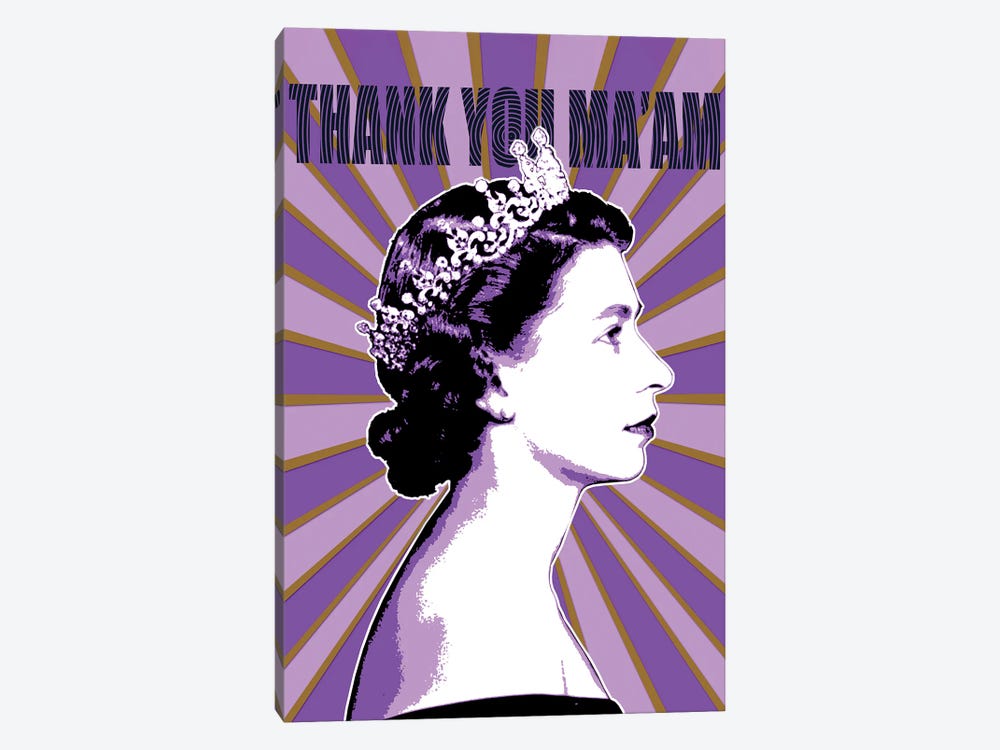 Thank You Ma'am - Purple by Gary Hogben 1-piece Canvas Art