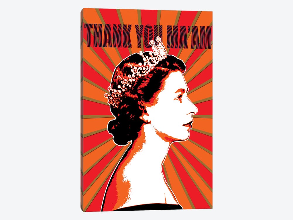 Thank You Ma'am - Red by Gary Hogben 1-piece Canvas Print