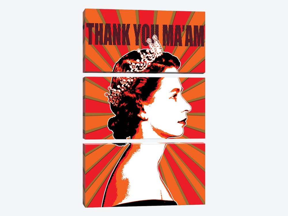 Thank You Ma'am - Red by Gary Hogben 3-piece Art Print