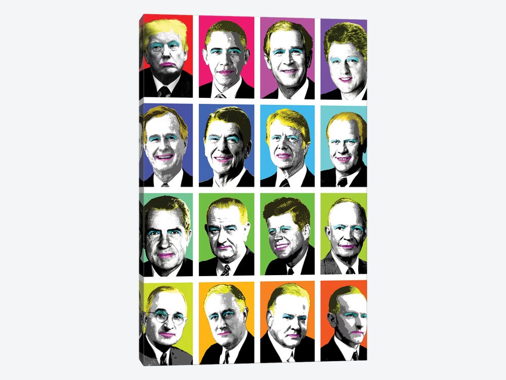 16 Presidents by Gary Hogben 1-piece Canvas Art
