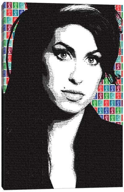 Amy Winehouse Canvas Art Print - Gary Hogben