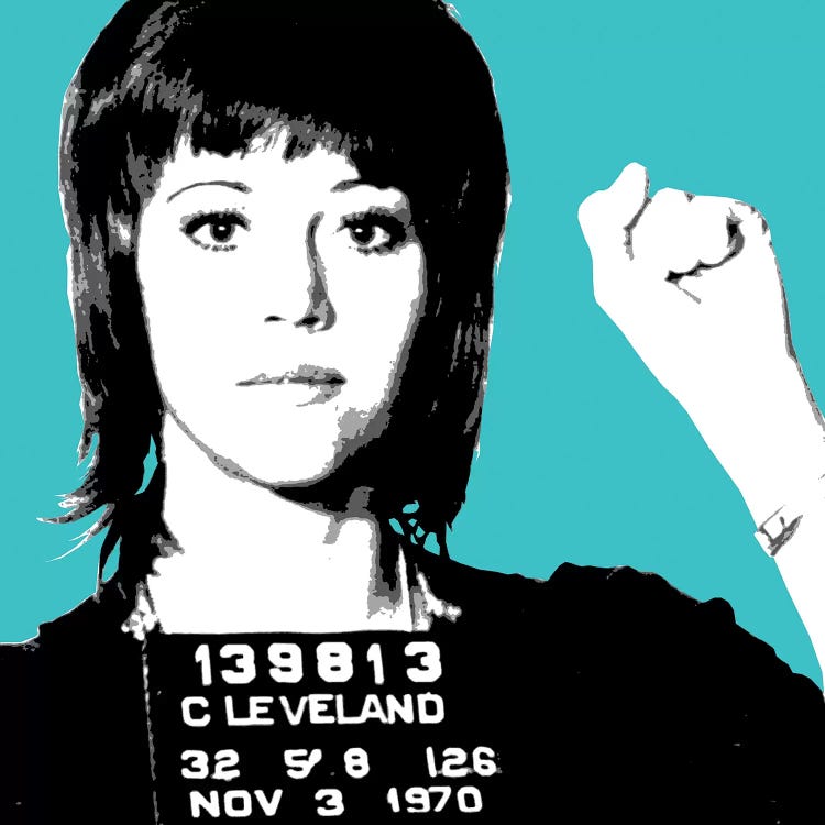 Jane Fonda Mug Shot - Blue