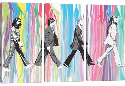 Beatles - Abbey Road Canvas Art Print - 3-Piece Pop Art