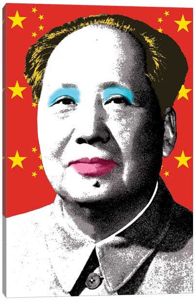 Marilyn Mao - Flag Canvas Art Print - Mao Zedong