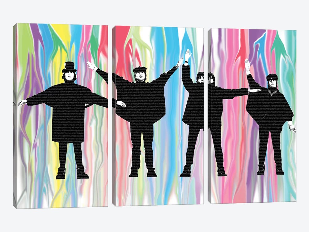 Beatles Help by Gary Hogben 3-piece Canvas Print