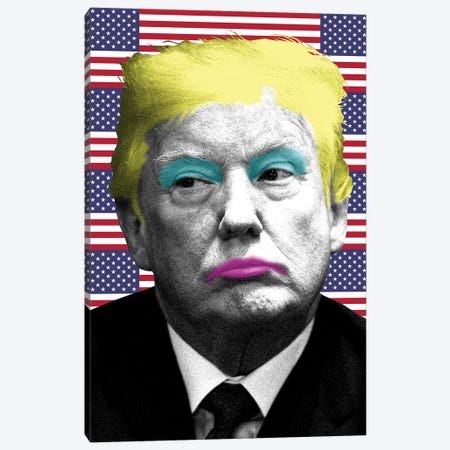 Marilyn Trump - Flag Canvas Print #GHO50} by Gary Hogben Canvas Art