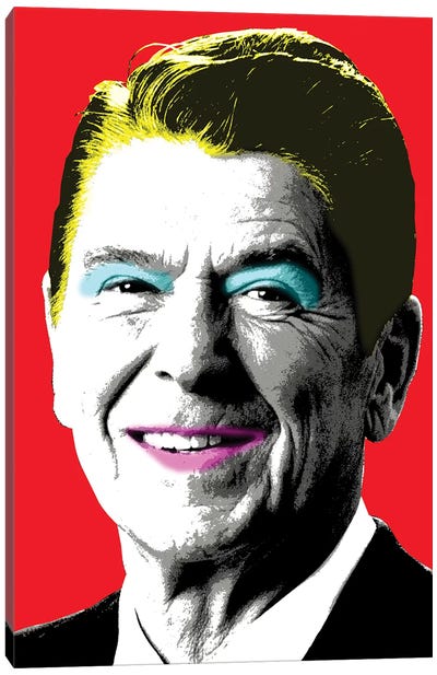 Nancy Reagan - Red Canvas Art Print - Ronald Reagan