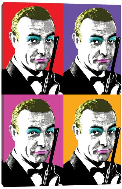 Ooh Ooh Seven X 4 Canvas Art Print - James Bond