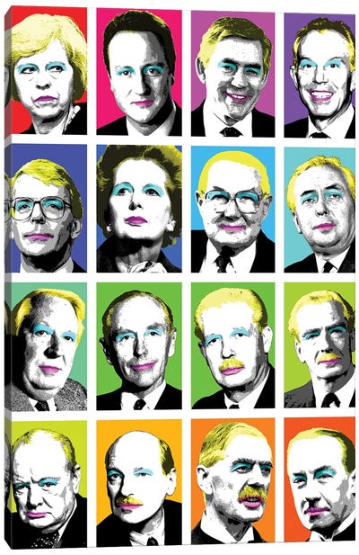 Prime Ministers X16 Canvas Art Print - Gary Hogben