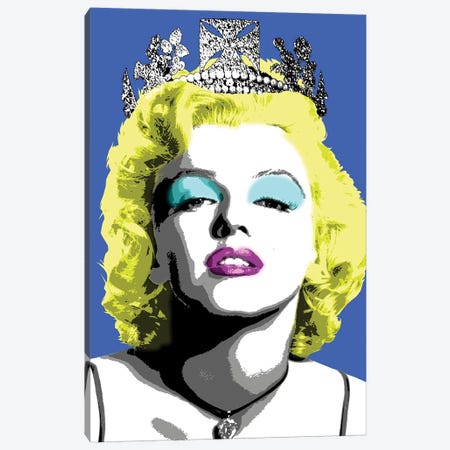 Queen Monroe - Blue Canvas Print #GHO66} by Gary Hogben Canvas Wall Art