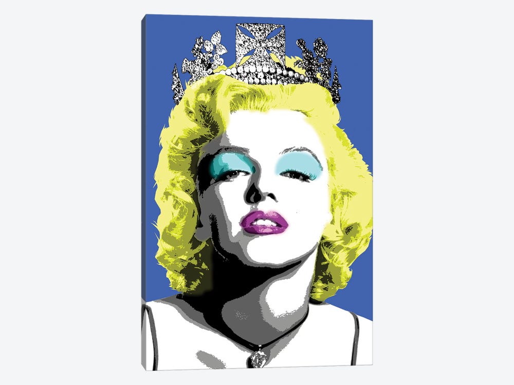 Queen Monroe - Blue by Gary Hogben 1-piece Canvas Wall Art
