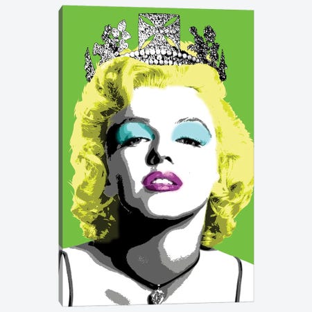 Queen Monroe - Lime Canvas Print #GHO67} by Gary Hogben Canvas Art