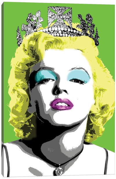 Queen Monroe - Lime Canvas Art Print - Gary Hogben