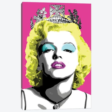 Queen Monroe - Pink Canvas Print #GHO69} by Gary Hogben Art Print