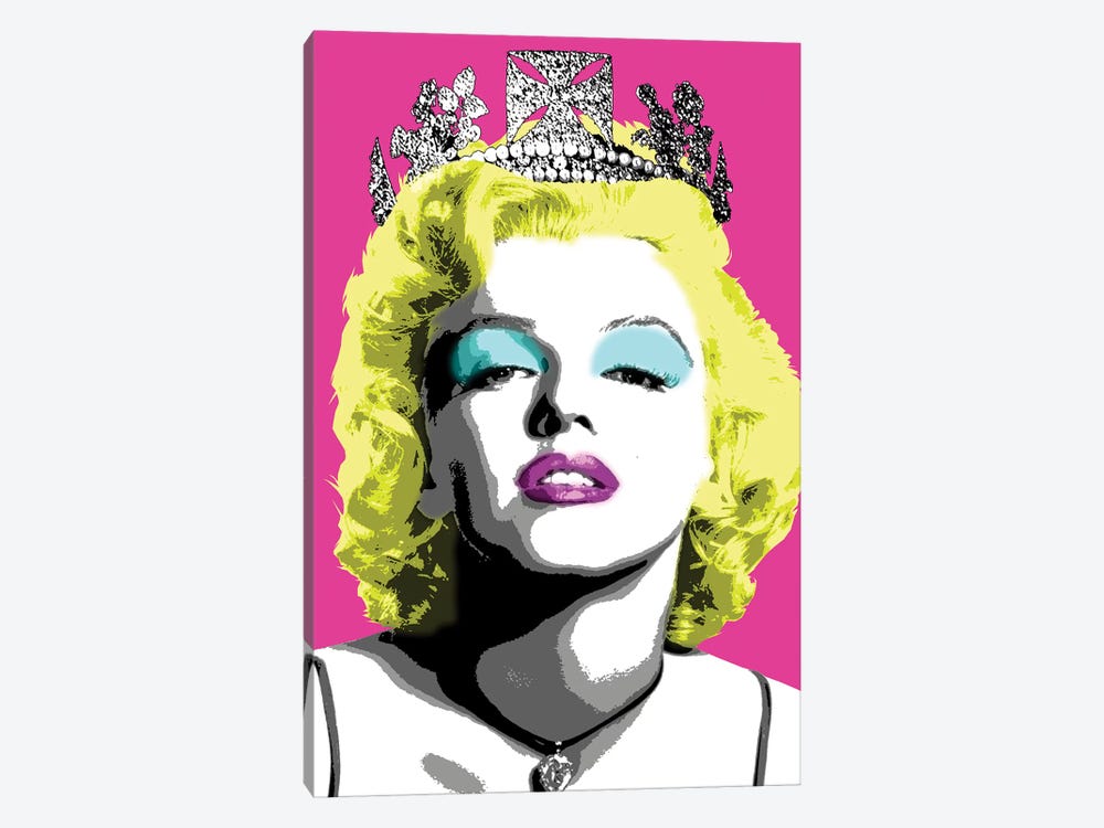 Queen Monroe - Pink by Gary Hogben 1-piece Canvas Print