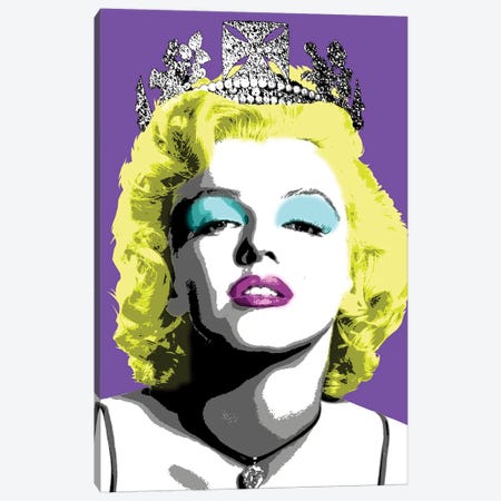 Queen Monroe - Purple Canvas Print #GHO70} by Gary Hogben Canvas Art