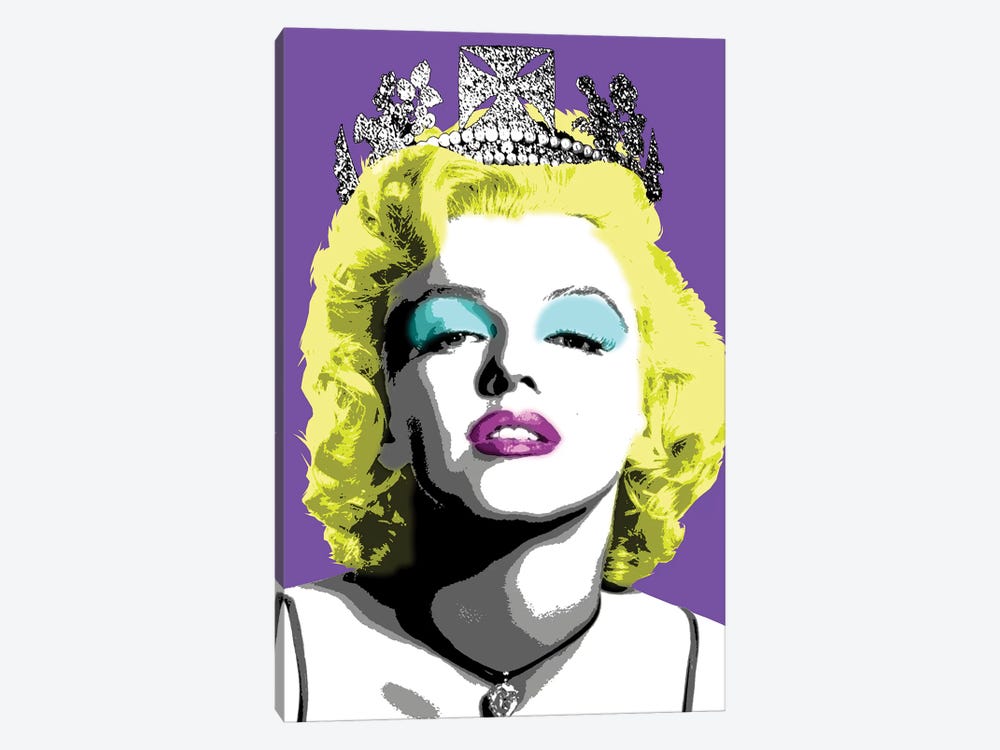 Queen Monroe - Purple by Gary Hogben 1-piece Canvas Print