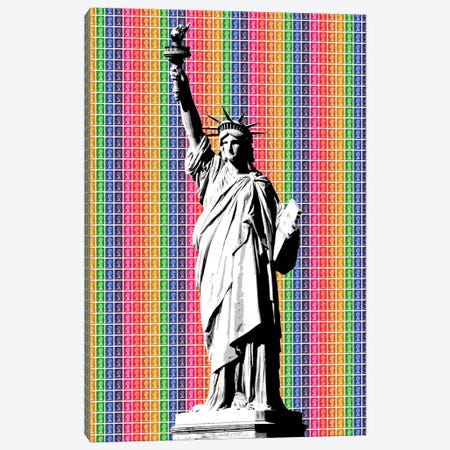 Rainbow Liberty Canvas Print #GHO73} by Gary Hogben Canvas Wall Art