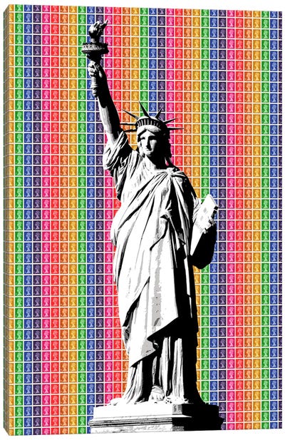 Rainbow Liberty Canvas Art Print - Gary Hogben