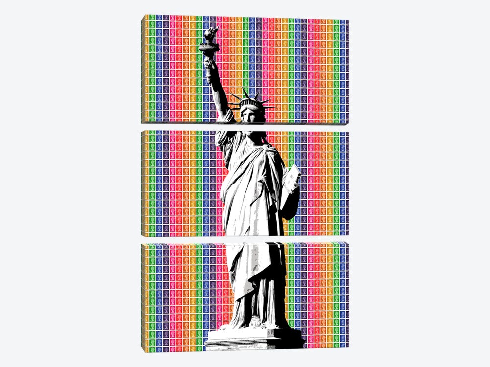 Rainbow Liberty by Gary Hogben 3-piece Canvas Wall Art