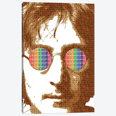 Scrabble Lennon Canvas Print #GHO80} by Gary Hogben Art Print