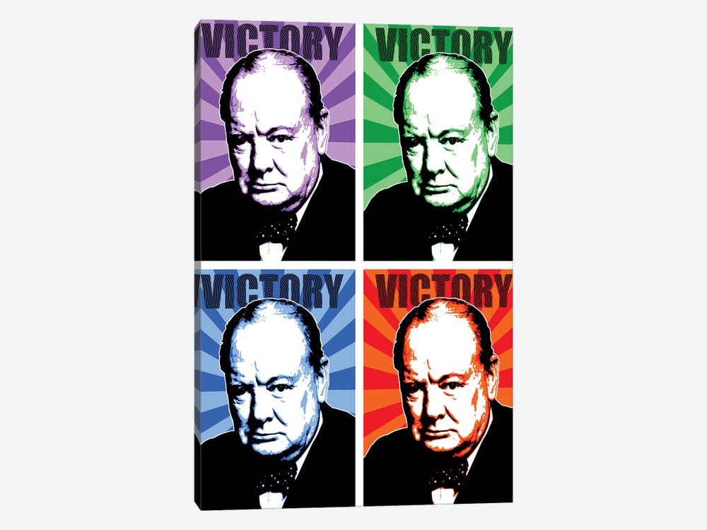 Churchill Victory X 4 by Gary Hogben 1-piece Canvas Art