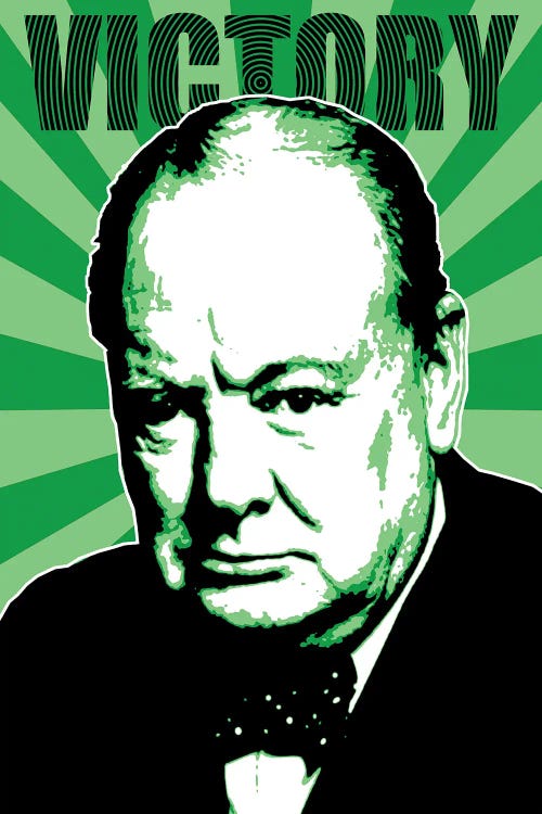 Churchill Victory - Green by Gary Hogben wall art