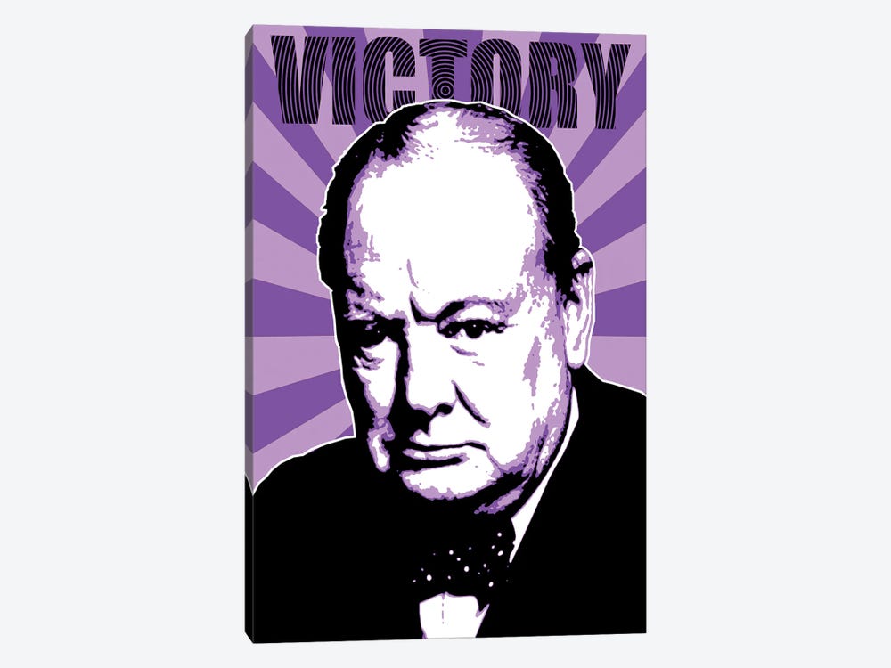 Churchill Victory - Purple by Gary Hogben 1-piece Art Print